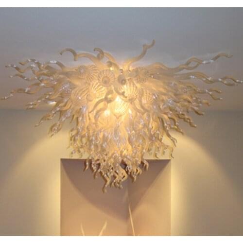 Free Air Freight LED Lights Fantastic Clear Milk Glass Crystal Ceiling Chandelier