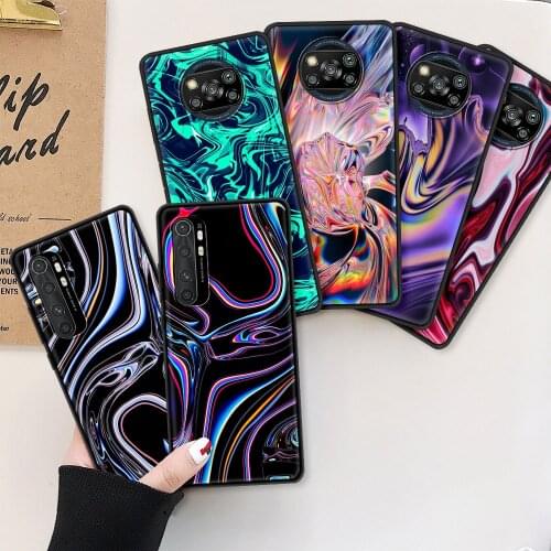 Colorful Neon Texture Case For Xiaomi Mi Poco X3 NFC 10T Pro 5G 9T Note 10 Lite 11 M3 Phone Shell CC9 9 SE A2 F1 8 Cover Funda