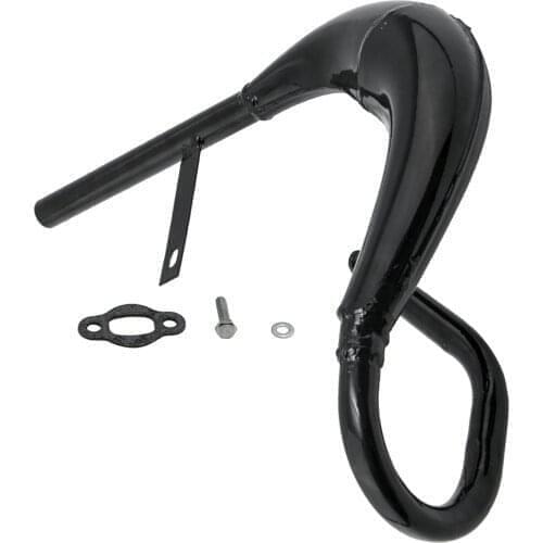 Fatty Belly Pipe Exhaust Muffler Black Fit For 50cc 80cc Bike Gas Engine Motor Parts Reduce Exhaust Noise Safely Effectively