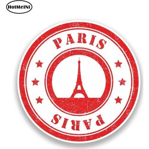 HotMeiNi 13cm x 13cm PARIS JE T AIME Vinyl Sticker Helmet Bumper Laptop Car Styling Decal Waterproof Car Sticker Reflective