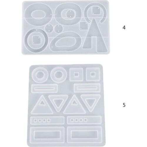 Crystal Epoxy Resin Mold Earring Ear Pendant Casting Silicone Mould DIY Crafts Jewelry Making Tool