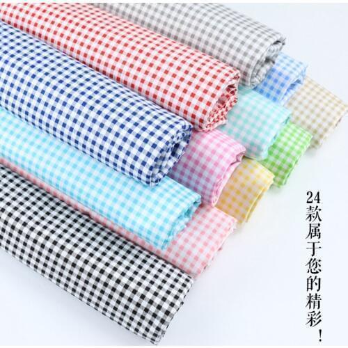 Top Fashion 50*160cm Needlework The Cloth Fabric Tissues Knitted For Sewing Cache Fabric Cotton Flowers Lattice 180g/m