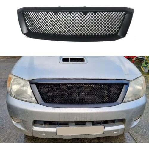 Modified For Hilux Grill Accessories For Hilux Vigo 2008 2009 2010 2011 Racing Grille Grills Mesh Bumper Cover Radiator GrilleS