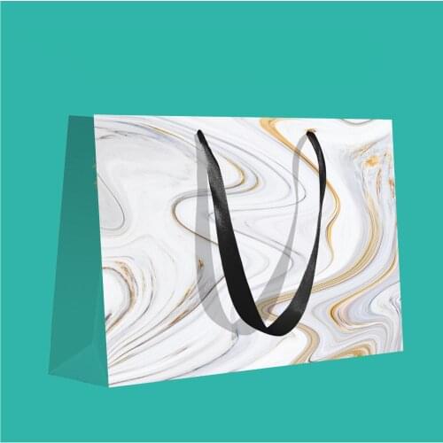 Marbled Gold Line Clothing High-end Handbag Weddings Christmas Holidays Graduation Baby Showers Gift Bag Shopping Bags 10pcs/lot