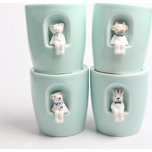 Cartoon Animal Ceramic Flowerpot Sheep Rabbit FlowerPot Succulent Cactus Plant Pots Home Decor Crafts Sculpture Garden Ornaments