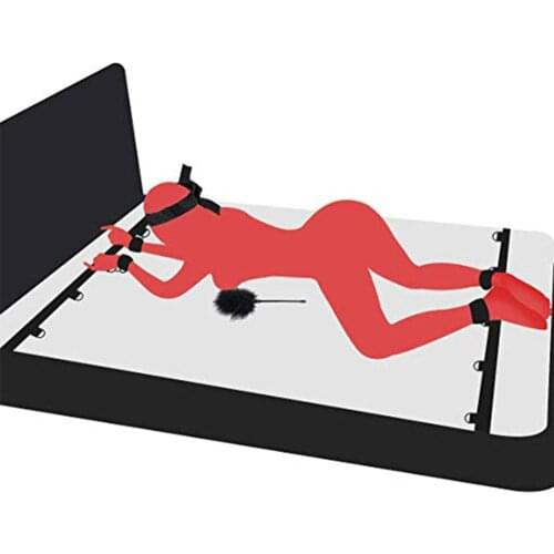 BDSM Bondage Restraint Couples Games Handcuffs & Ankle Cuff Under Bed Bondage Set Fetish Slave Adult Sex Toys For Women Sex Shop