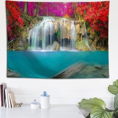 Tapestry Wall Hanging Custom Natural Landscape Bedroom Living Room Blanket Yoga Beach Towel Tablecloth