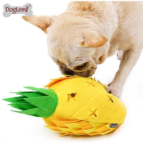 Dog Snuffling Training Plush Toy Squeaky Toys For Dogs Pineapple design Dog Toy Plush Pet Toy Can Hide Food