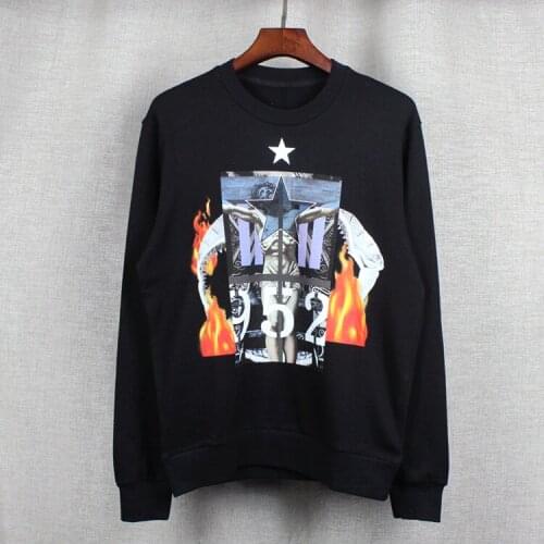 New High Flame Cross Jesus Star Unisex Hoodies Hoody hooded Sweatshirts velvet Cotton Drake Thicken Fleece S-2XL #C71