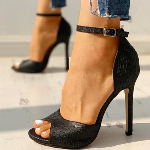 Womens Pumps Fashion 2021 Summer Sexy Exquisite Open Toe Ladies Shoes Female Increased Stiletto Super High Heel Sandals