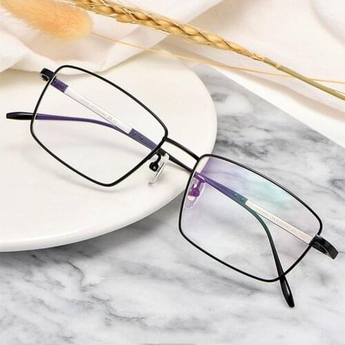 YAMARUILI Business glasses frame mens pure titanium frame glasses frame fashion simple optical prescription glasses men CK1045