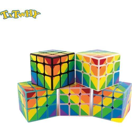 YJ Cube 3x3x3 6 Sides Speed cube magic cubes cubo magico Plastic Educational Puzzle Twist Game Gift toys for children