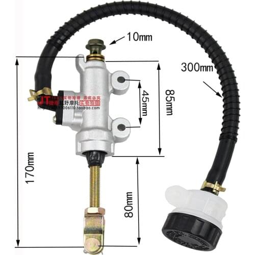 Rear Foot Brake Master Cylinder Pump Quad ATV Hydraulic With Reservoir For 110cc 125cc 250cc Pit Dirt Bikes Motorcycle