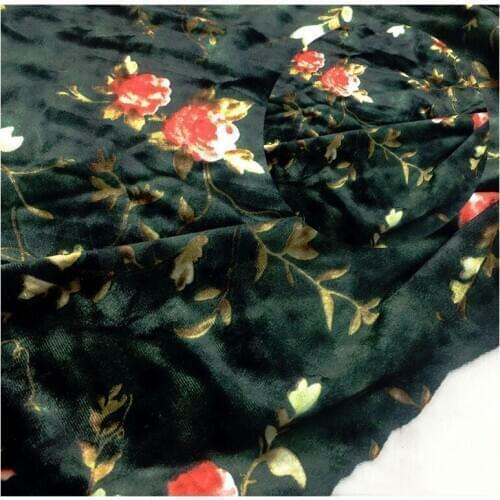 1 Meter Polyester Flower Printing Fabric Handmade Quilting Garment Dress For Women DIY Craft Decoration Materials