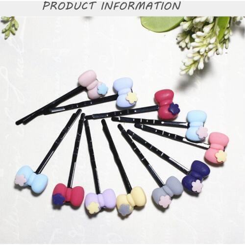10 New Popular Lady Girls kids candy butterfly bowknot plum heart Hair Accessories Boutique Hair Clips Hairpins headwear