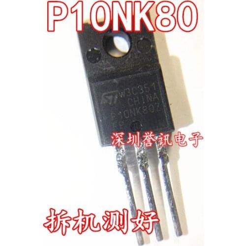 100% New original P10NK80ZFP 10N80