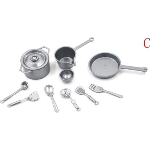 15Pcs/Set 1:12 Scale Doll Food Miniature Plastic Plate Cup Dishes Bowl Tableware Toys Kitchen Cooking Dollhouse Accessories