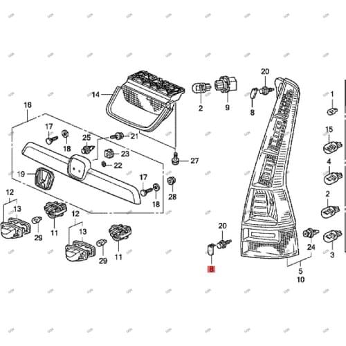 Car Rear bumper reversing light screw cover Rear taillight screw coverhon dac rvReversing light headlight screw cover
