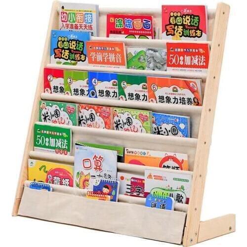 Solid wood childrens bookshelf living room storage rack without paint formaldehyde province space students receive improvised