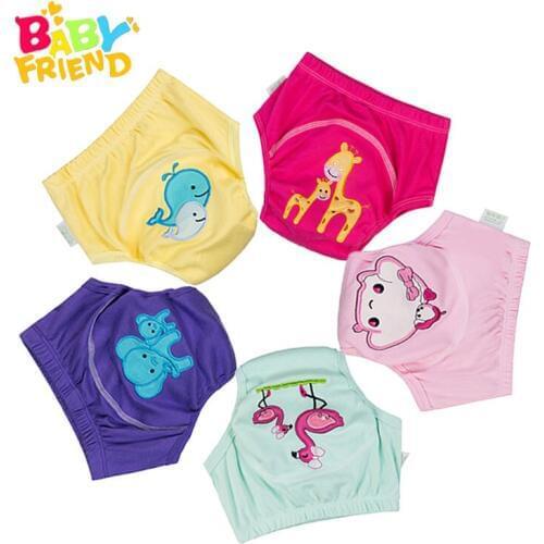 Baby Infant Toddler Waterproof Training Pants Cotton Changing Nappy Cloth Diaper Panties Reusable Washable 5 Pcs/lot
