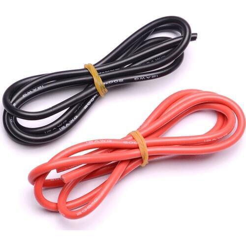 EBOYU(TM) 12 Gauge Silicone Wire 2 meters 6.5ft 2 Colors Silicon Wire 12AWG Heatproof Soft Silicone Silica Gel Wire Cable