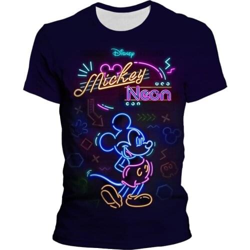 Mickey Mouse 3D T Shirt Men Women Children Disney Cartoon Anime Printed T-shirt Summer Short Sleeve Boy Girl Kids Tops Cool Tees