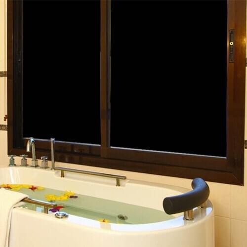 HOHOFILM Roll Black Window film Blackout Privacy Glass Window Sticker for Home Office Tint 0%VLT window tint Privacy