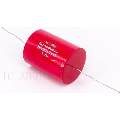 Audiophiler Mkp Capacitor 82uf 250V DC 3% HIFI Fever Electrodeless Capacitor Audio Capacitor Coupling Frequency Dividing 82uf