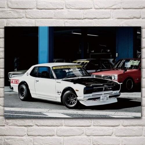 Cool modified gtr skyline sport car supercar vehicle posters on the wall picture home living room decoration for bedroom KM405
