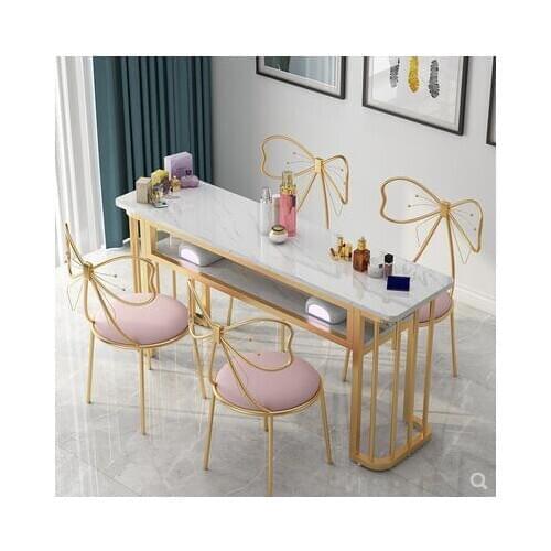 Manicure table and chair set online celebrity Nordic nail table simple and economical single small double nail table new