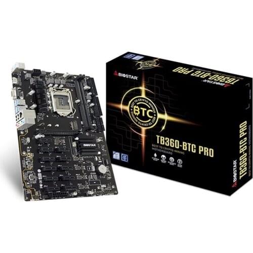 BIOSTAR TB360-BTC PRO Motherboard for Mining Support 12 Graphics Card for BTC ETH ZEC Mining Intel B360 Motherboard