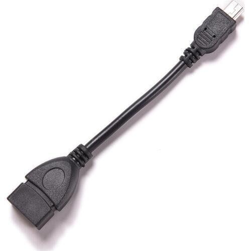 Mini 5p Male to USB 2.0 Type A Female Jack OTG Host Adapter Short Cable