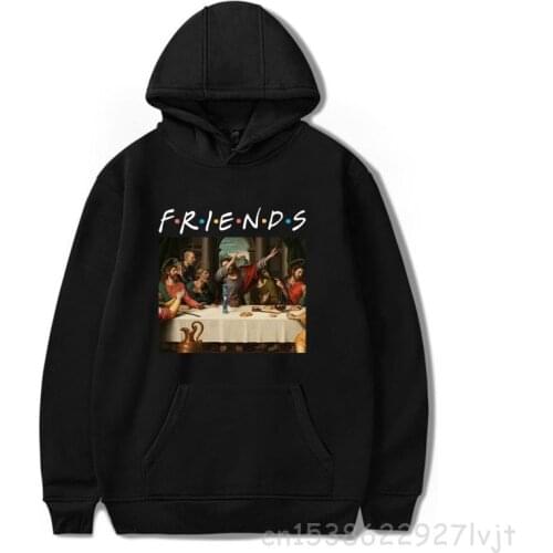 Mens Funny Da Vinci The Last Supper Friends Hoodies Casual Unisex Streetwear New Hoody Harajuku Hip hop Painting Sweatshirt Men