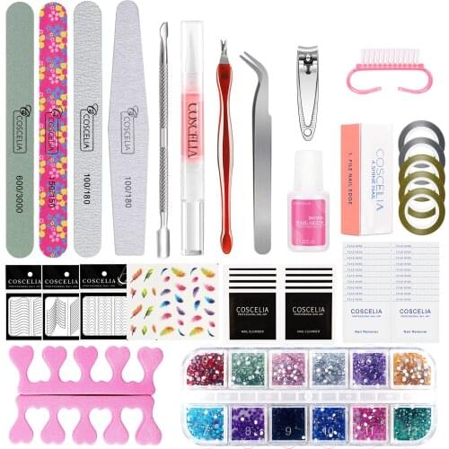Nail Set UV LED Lamp Dryer With 52 pcs Nail Gel Polish Kit Soak Off Manicure Tools Set electric Nail drill Nail Tools