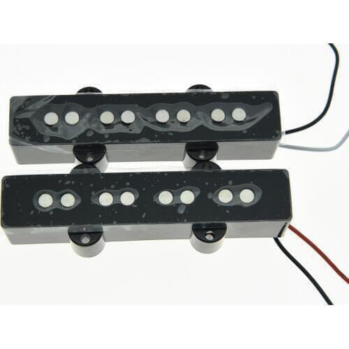 Black J Bass Neck Bridge Pickup Bass Pickups Set for 4 String Jazz Bass Guitar