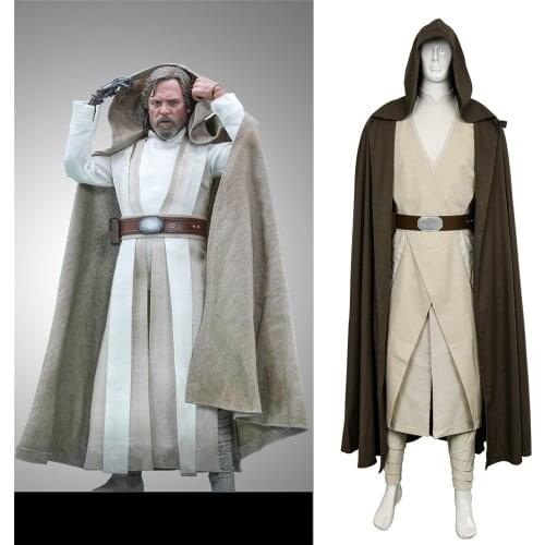 The Last Jedi Luke SkyWalker Cosplay Costume Halloween Carnival Robe Adult Fatastic Outfit Full Set