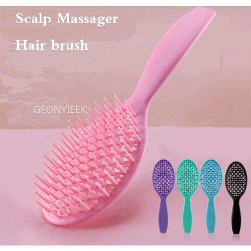 New Women Hair Scalp Massage Comb Detangle Hairbrush Wet Curly Hair Brush DIY Salon Hairdressing Styling Tools