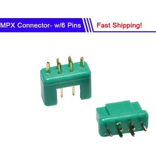 10 Pairs MPX Connector Plug 24K Gold Plated for RC Car Model Plane and Model Battery