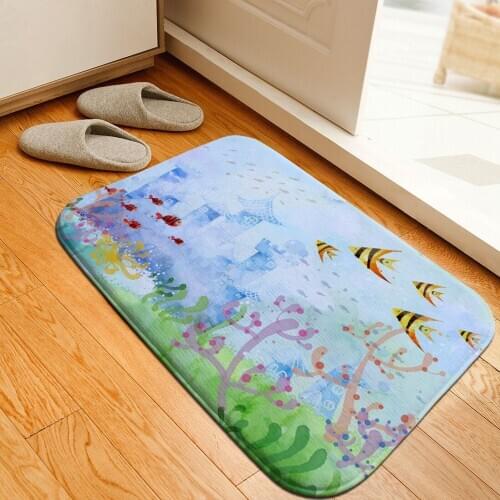 Modern Printed Mats for Bedroom Indoor Doormat Anti Slip Welcome Rug Kitchen Mat Washable Home Decor Rugs for Bathroom
