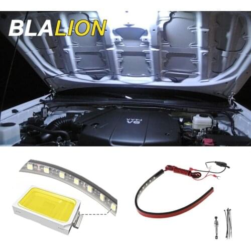 LED Car Under Hood Light Engine Repair Maintenance Lamp Automatic On/off 36cm Work Light Bar with Switch Control LED Strip Light