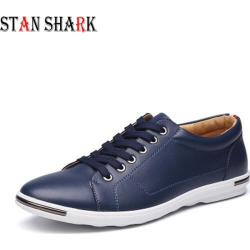 New Mens Leather Shoes Split Leather Shoes for Male Adult Leisure Lace-up Men Black Shoes moccasins Casual Shoes Size 38-48