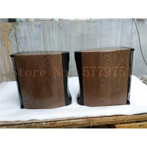 Drum-shaped bookshelf empty speaker body Engraving machine Aosong board Tweeter 4 inch bass 5 inch solid wood speaker Empty box