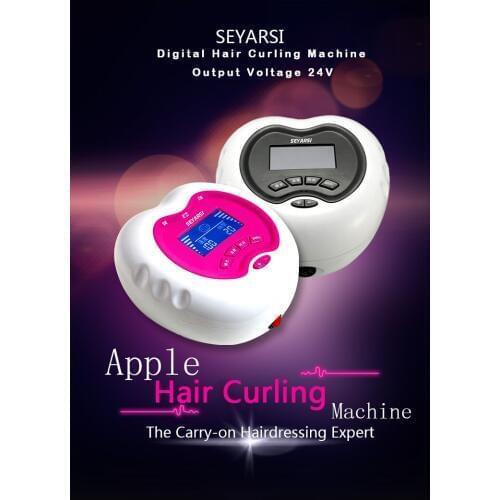 High Quality Mini Hair Curling Machine Salon Use Hair Perming Machine Apple Shape portable Hair Waving Machine Color Pink
