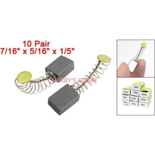 10 Pair 7/16" x 5/16" x 1/5" Power Tool Motor Carbon Brushes for Makita CB50