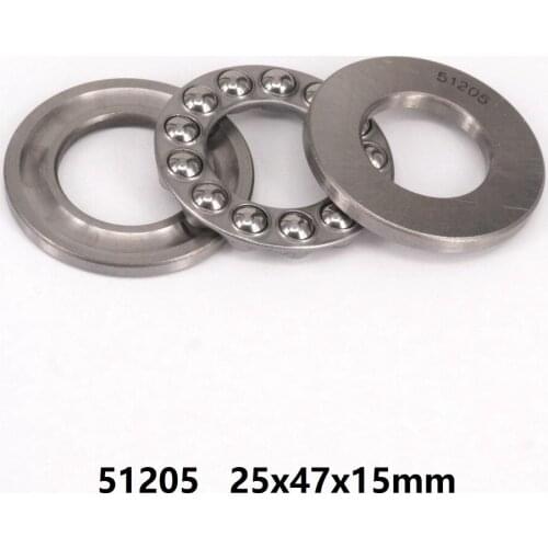 10pcs 51205 Axial Ball Thrust Bearing plane thrust ball bearing 25x47x15 25*47*15 mm