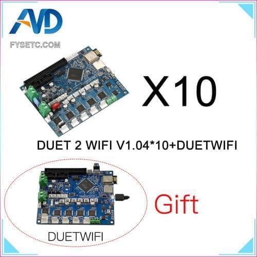 10pcs Cloned Duet 2 Wifi V1.04 DuetWifi Advanced 32 Bit Electronics Board Buy 10 Send 11 For BLV MGN Cube 3D Printer CNC Machine