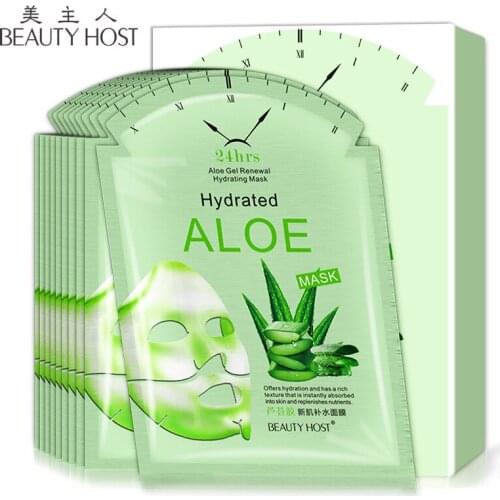 Beauty Host Nature Aloe Vera Gel Extract Face Mask Fashion Renewal Hydrating Repair Whitening Moisturizing skin care