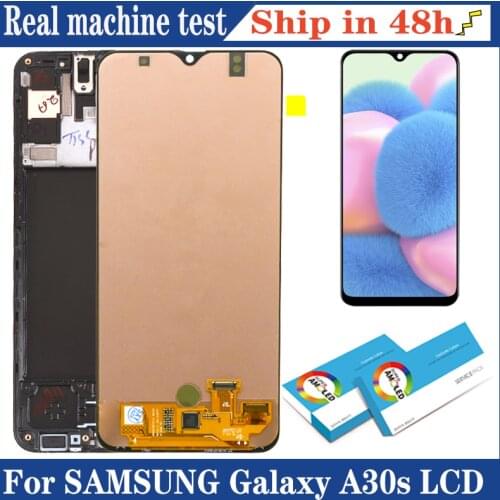 100% Original 6.4'' Super AMOLED Display for Samsung A30s A307F A307 A307FN LCD Touch Screen Digitizer Assembly Repair Parts