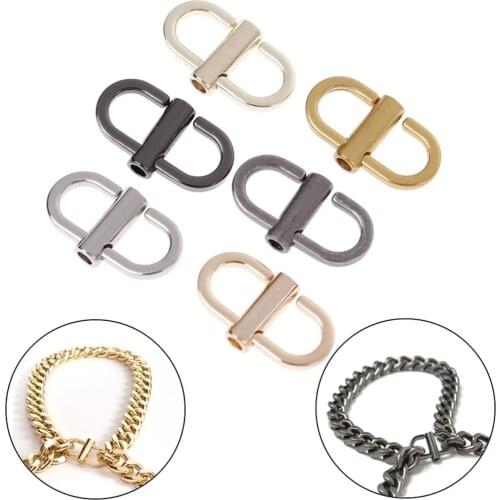 2pcs Bag Buckles Adjustable Metal Alloy Buckle Clips Shoulder Handbag Chain Strap Length Shorten Diy Women Girls Bag Accessories