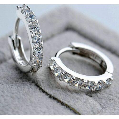 2020 New Arrival Hot Sell Shiny Cz Zircon Female 925 Sterling Silver Ladies`Stud Earrings Women Gift Wholesale Cheap Fewelry